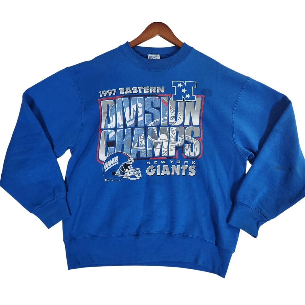 Vintage New York Giants Pro Player Sweatshirt Mens L Division Champions 1997 USA